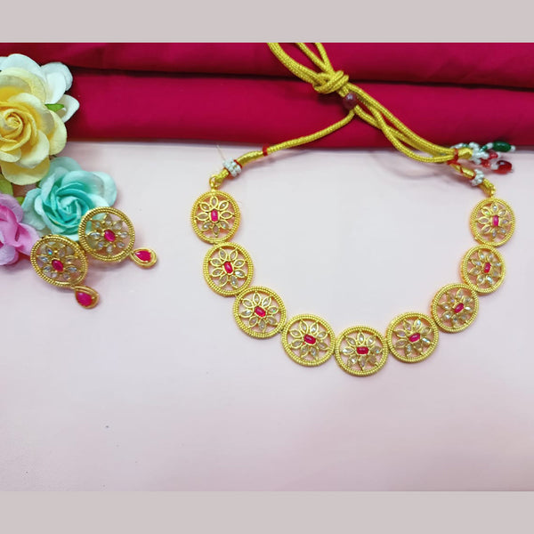 Pooja Bangles Gold Plated Necklace Set