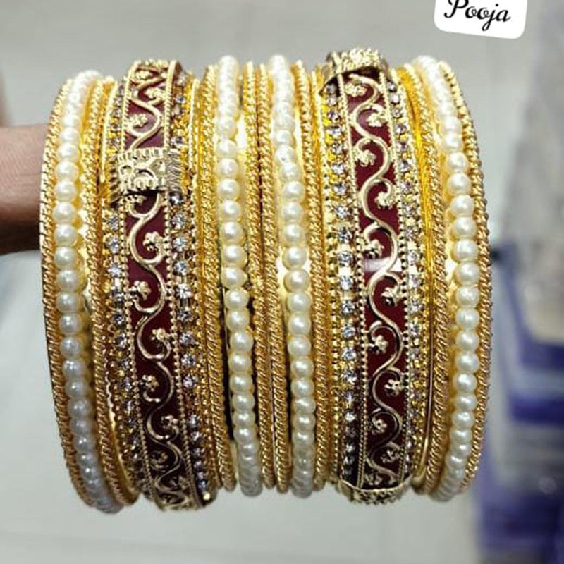 Pooja Bangles Gold Plated Bangle Set