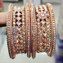 Pooja Bangles Rose Gold Plated Bangle Set