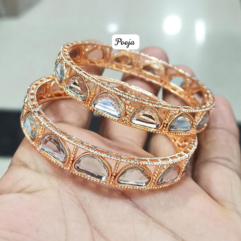 Pooja Bangles Rose Gold Plated Bangle Set