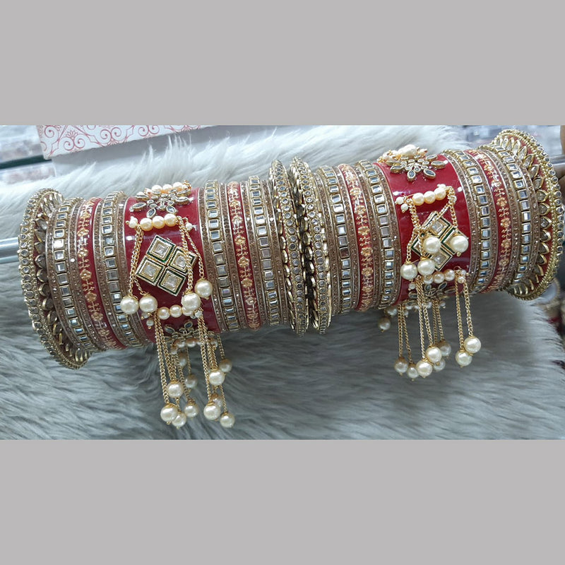 Pooja Bangles Gold Plated Bangle Set