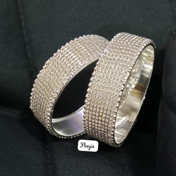 Pooja Bangles Silver Plated Bangle Set