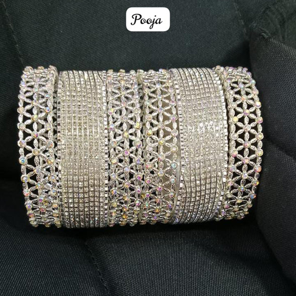 Pooja Bangles Silver Plated Bangle Set