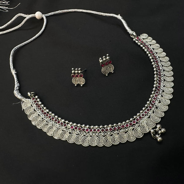 Pooja Bangles Silver Plated Necklace Set