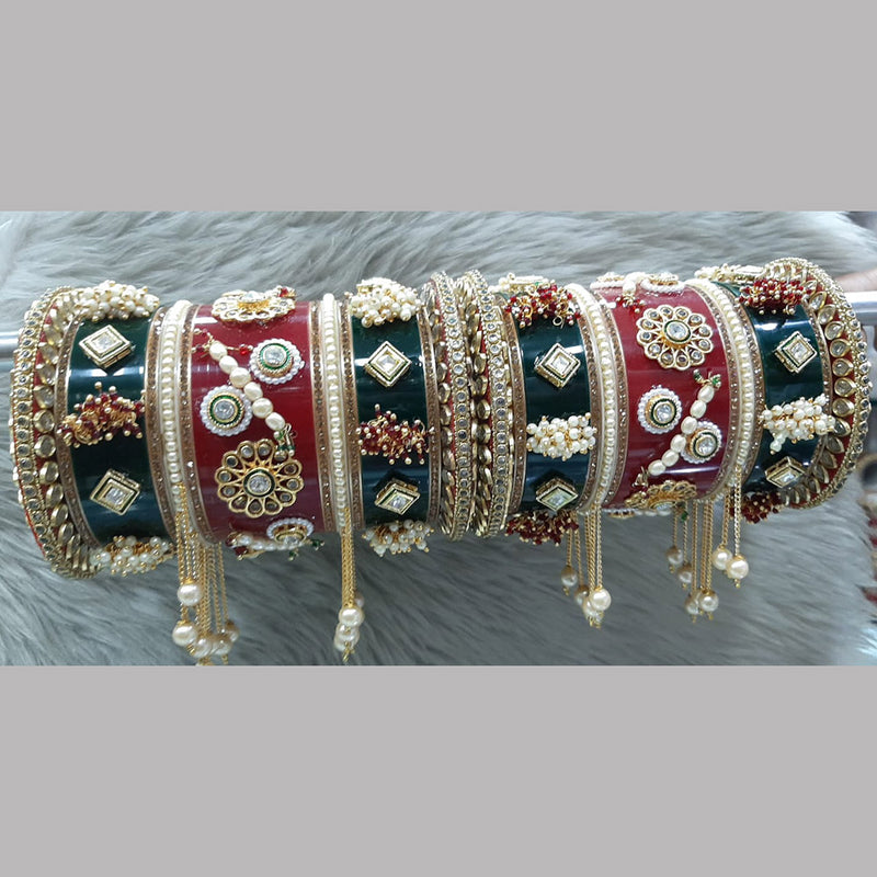 Pooja Bangles Gold Plated Bangle Set