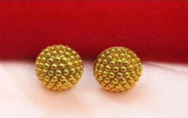 Pooja Bangles Gold Plated Stud Earrings