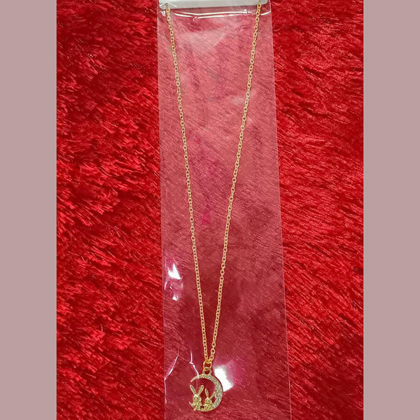 Pooja Bangles Gold Plated Bunny Chain Pendant