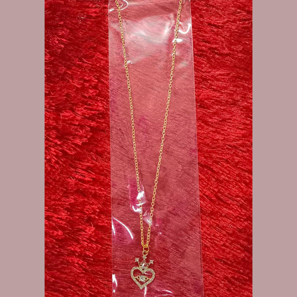 Pooja Bangles Gold Plated Herat Chain Pendant