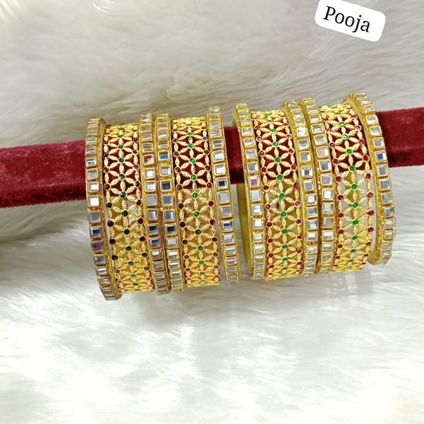 Pooja Bangles Gold Plated Bangle Set