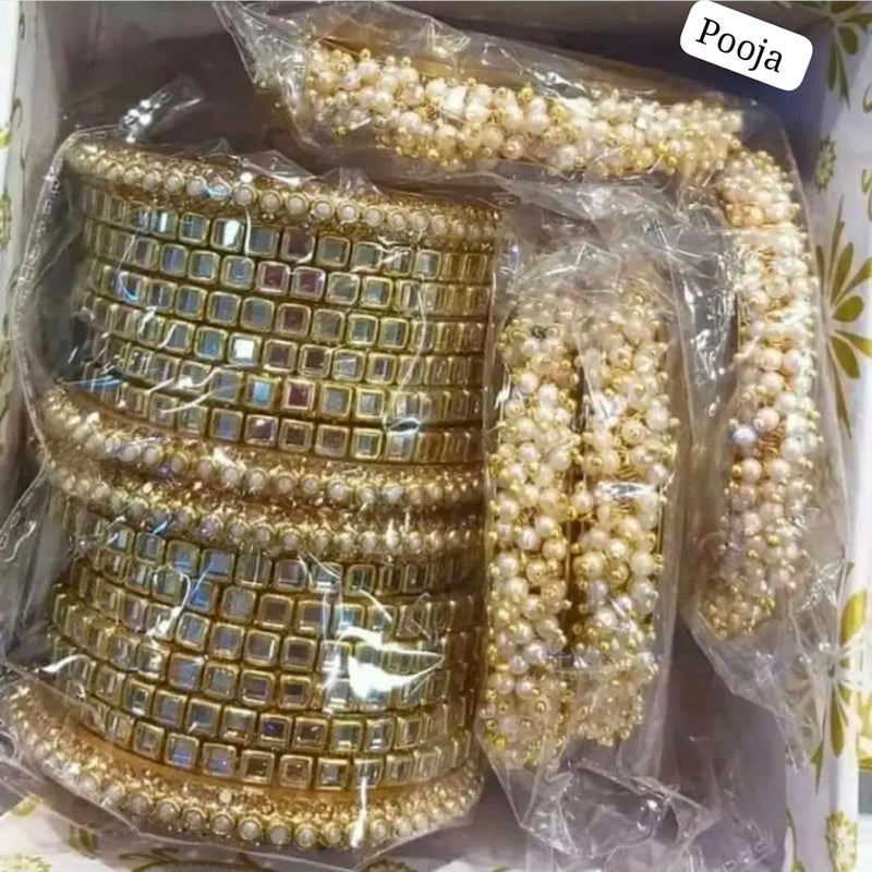 Pooja Bangles Gold Plated Bangle Set