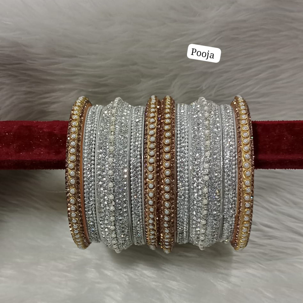 Pooja Bangles Silver Plated Bangle Set