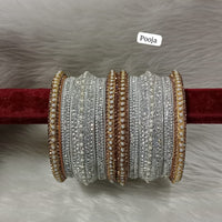 Pooja Bangles Silver Plated Bangle Set