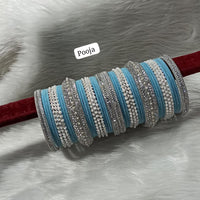 Pooja Bangles Silver Plated Bangle Set
