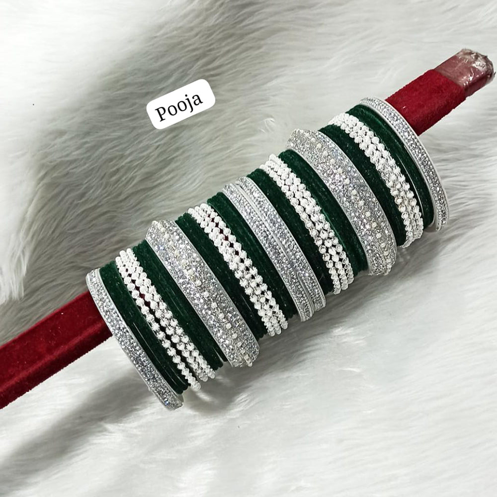 Pooja Bangles Silver Plated Bangle Set