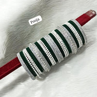 Pooja Bangles Silver Plated Bangle Set