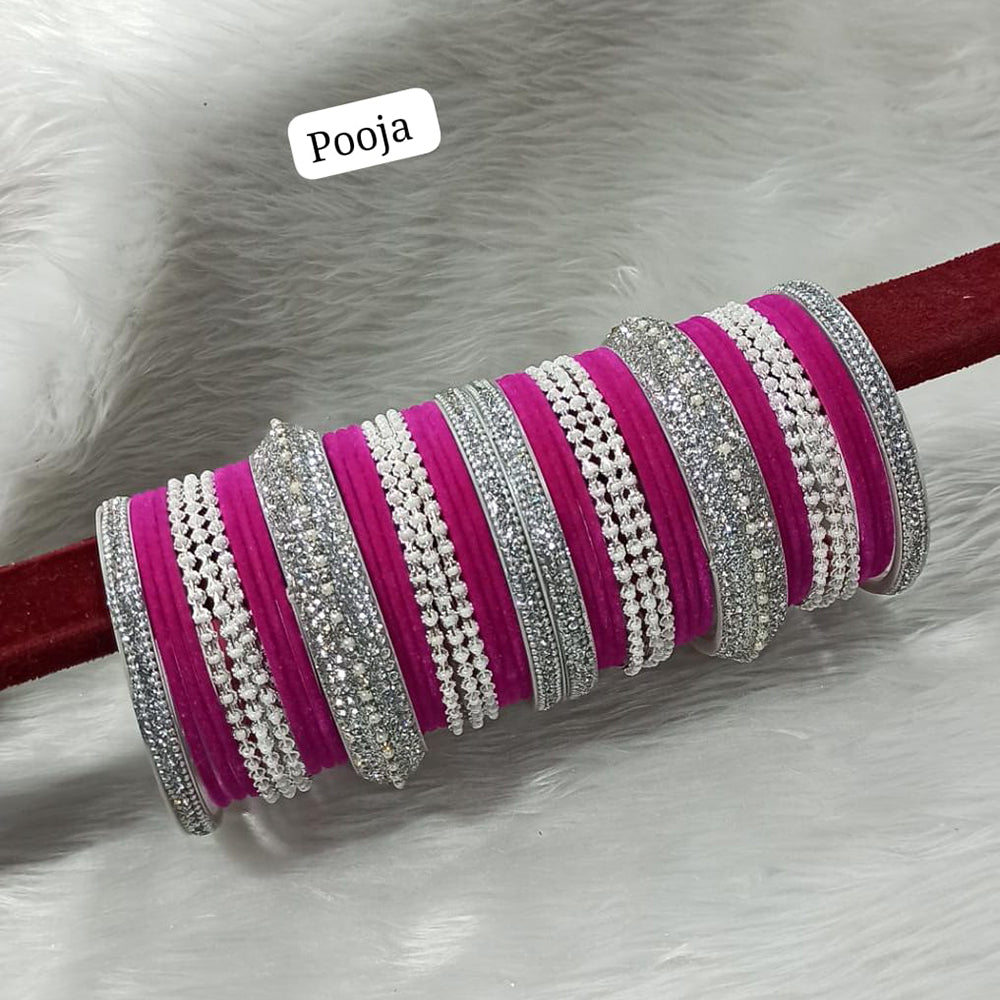 Pooja Bangles Silver Plated Bangle Set