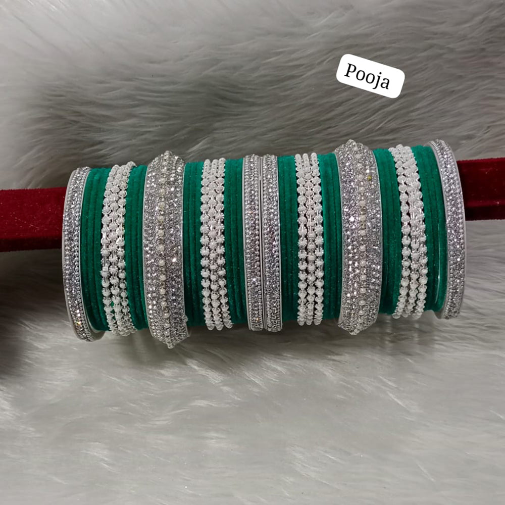 Pooja Bangles Silver Plated Bangle Set