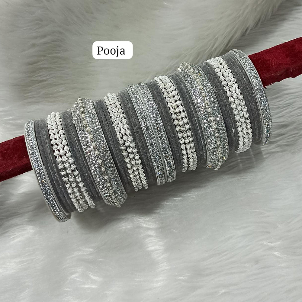 Pooja Bangles Silver Plated Bangle Set