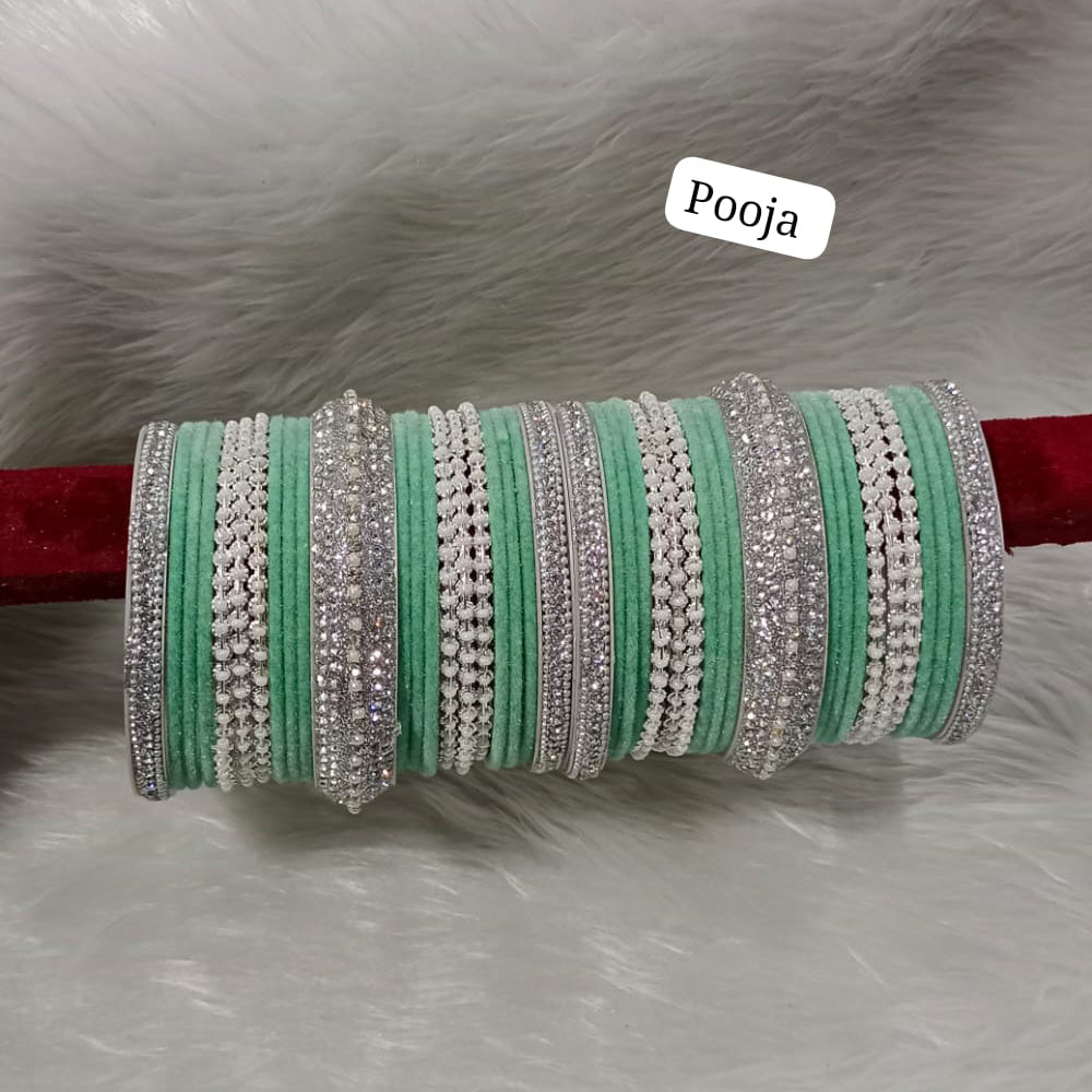 Pooja Bangles Silver Plated Bangle Set