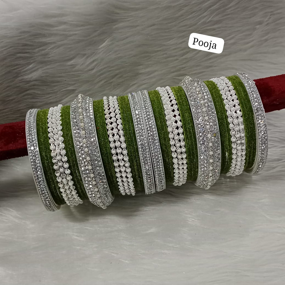 Pooja Bangles Silver Plated Bangle Set