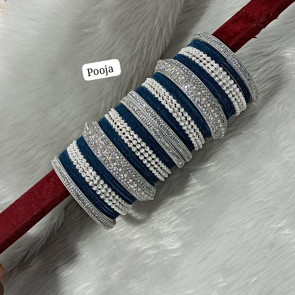 Pooja Bangles Silver Plated Bangle Set