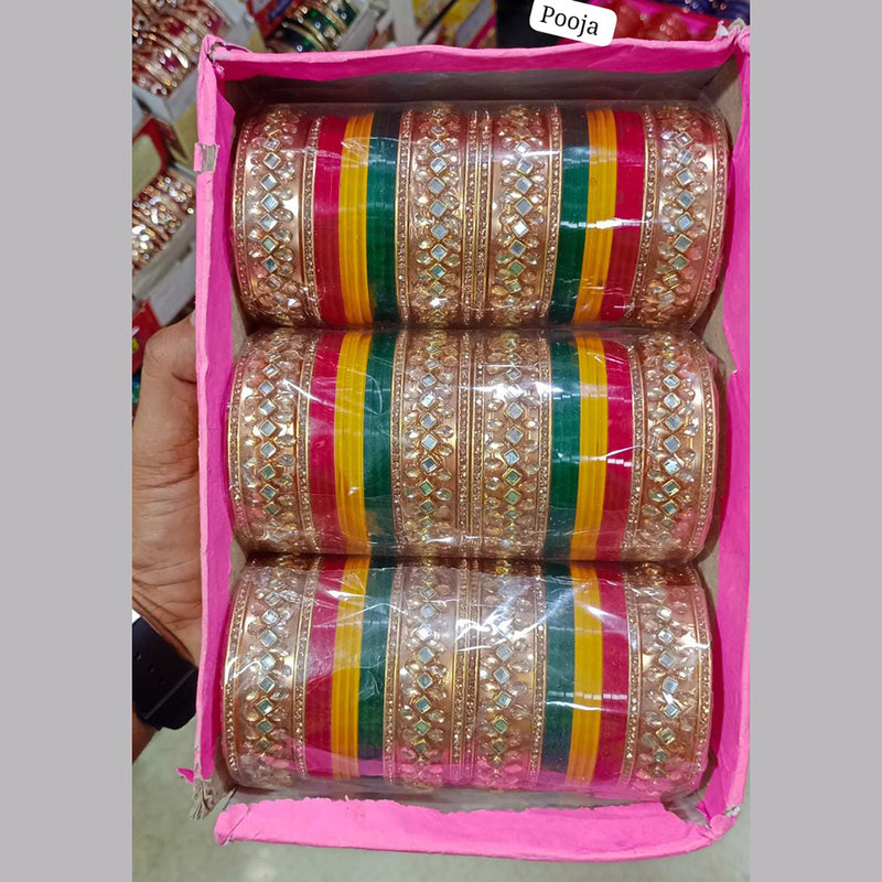 Pooja Bangles Gold Plated Bangle Set