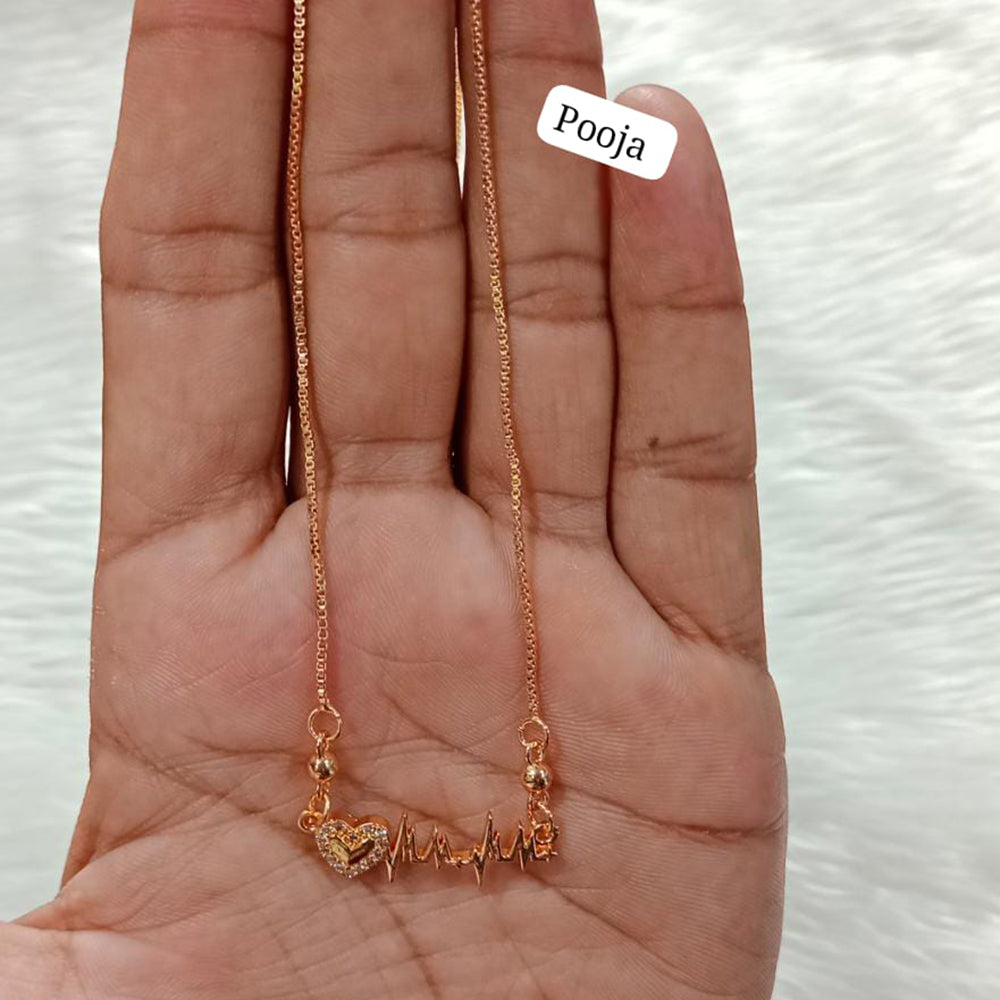 Pooja Bangles Rose Gold Plated Chain