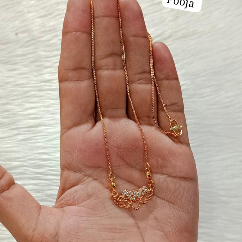 Pooja Bangles Rose Gold Plated Chain