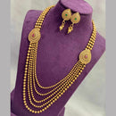 Pooja Bangles Gold Plated Long Necklace Set