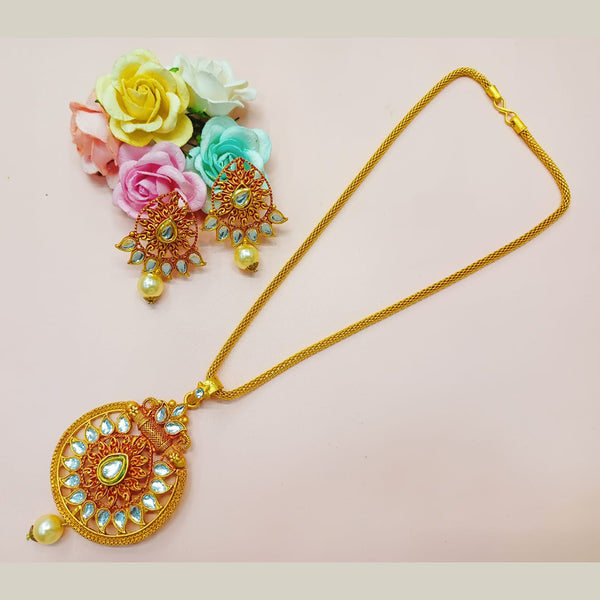 Pooja Bangles Gold Plated Chain Pendant Set
