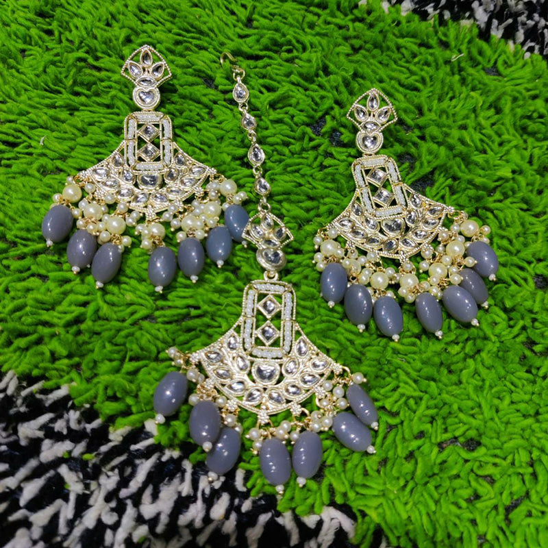 Pooja Bangles Gold Plated Earrings With Mangtikka