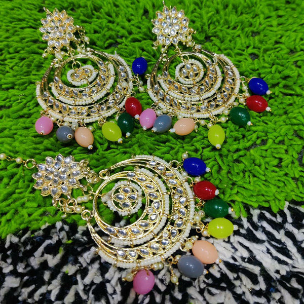 Pooja Bangles Gold Plated Earrings With Mangtikka