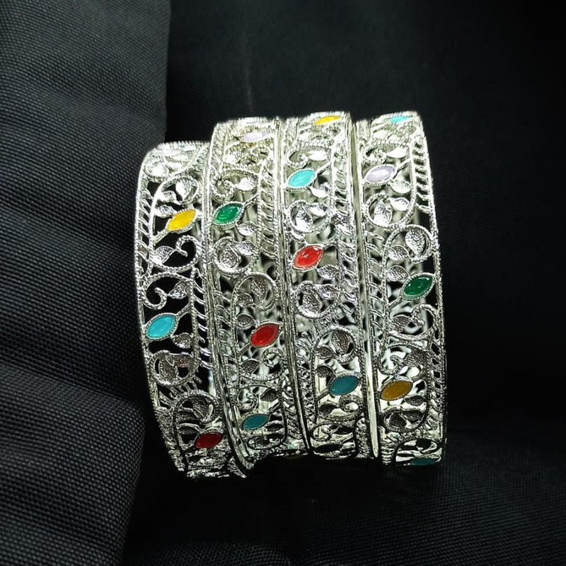 Pooja Bangles Silver Plated Bangles Set