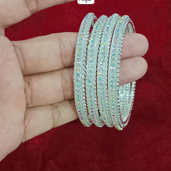 Pooja Bangles Silver Plated Bangles Set