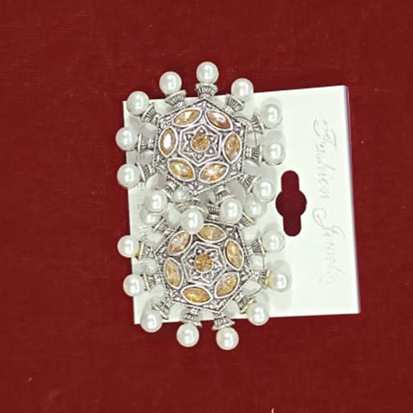 Pooja Bangles Silver Plated Stud Earrings