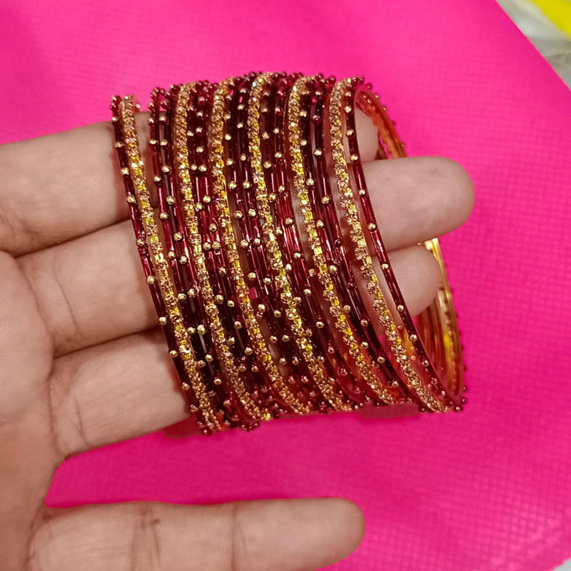 Pooja Bangles Gold Plated Acrylic Bangles Set