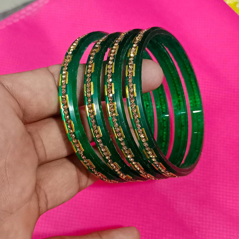 Pooja Bangles Gold Plated Acrylic Bangles Set