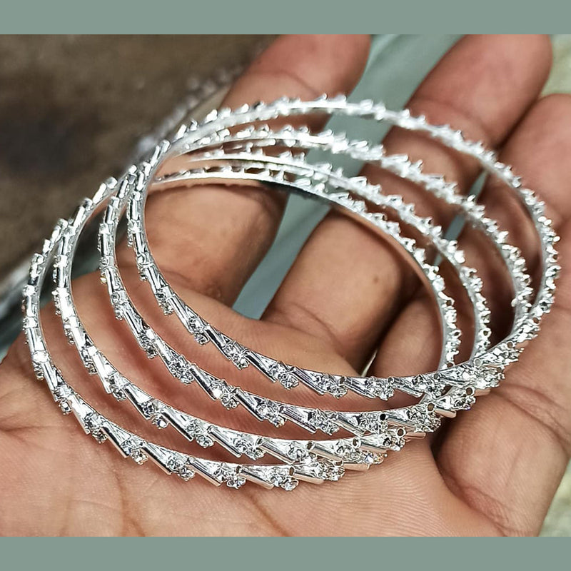 Pooja Bangles Silver Plated Bangles Set