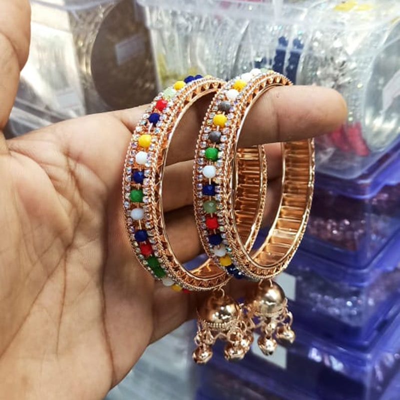 Pooja Bangles Rose Gold Plated Bangles