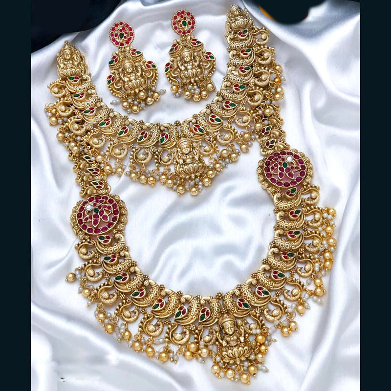 Pooja Bangles Gold Plated Double Necklace Set