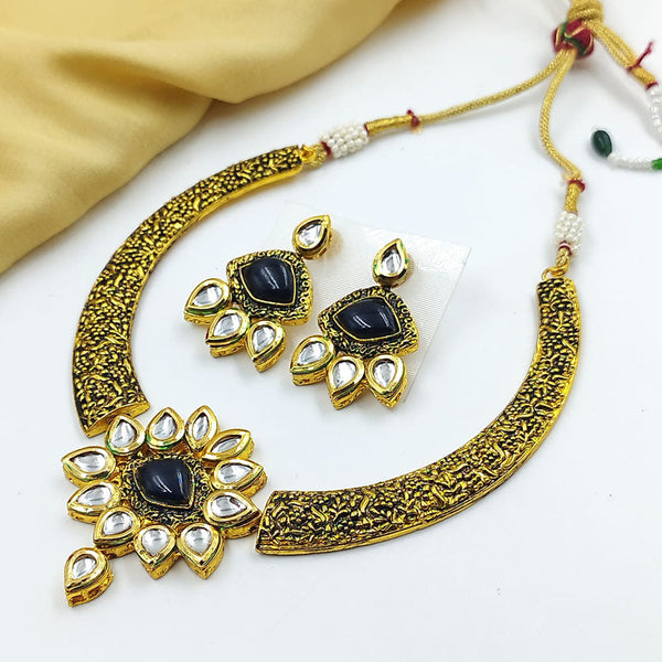 Pooja Bangles Gold Plated Kundan Necklace Set