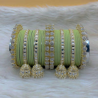 Pooja Bangles Gold Plated Kundan Stone Bangles Set