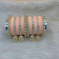 Pooja Bangles Gold Plated Kundan Stone Bangles Set