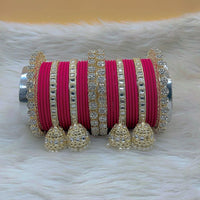 Pooja Bangles Gold Plated Kundan Stone Bangles Set