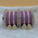 Pooja Bangles Gold Plated Kundan Stone Bangles Set