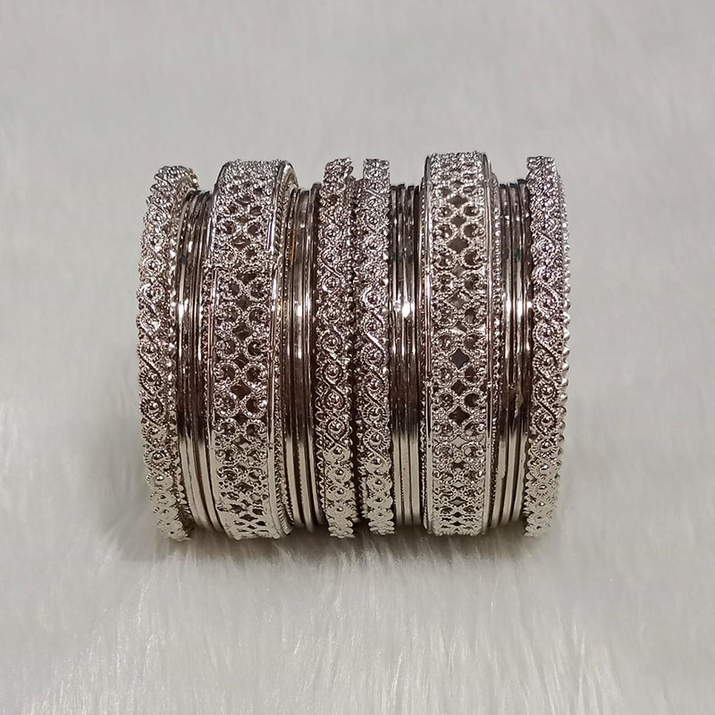 Pooja Bangles Silver Plated Bangles Set