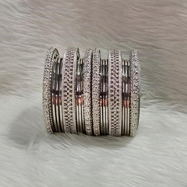 Pooja Bangles Silver Plated Bangles Set