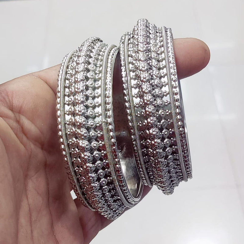 Pooja Bangles Silver Plated Bangles Set