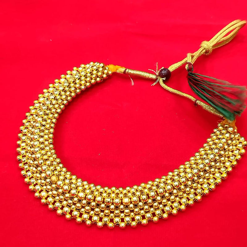 Pooja Bangles Gold Plated Pearl Necklace Set