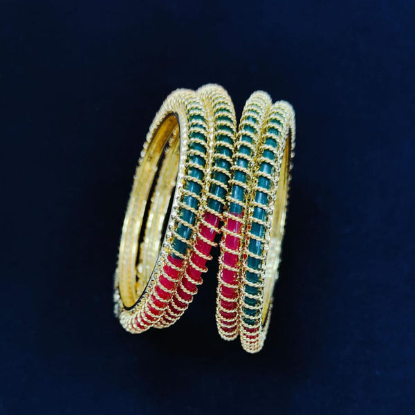 Pooja Bangles Gold Plated Bangle Set